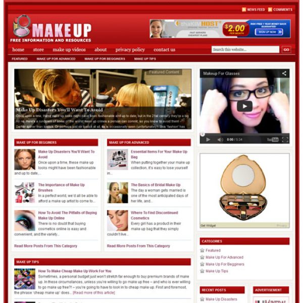 Makeup Guide - Turnkey Niche Website Business Opportunity for Sale